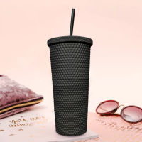 ขวดน้ำ Tumbler 20Oz Studded ขวดน้ำ Tumbler Double Walled Reusable ถ้วยถ้วยน้ำแบบพกพาสำหรับตั้งแคมป์เดินป่า Travel