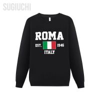 Men Women Hoodies Italy EST.1946 Roma Capital Hoodie Pullover Sweatshirts O-Neck Hip Hop Style Cotton Unisex