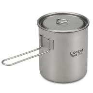 TOMSHOO Lixada 750ml Camping Titanium Pot Water Cup with Detachable Handle thumbnail