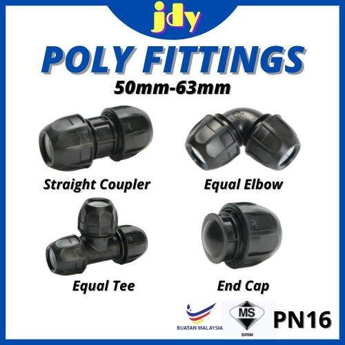 HDPE Poly Fitting Poly Pipe Connector Smart Coupler Elbow Tee End Cap