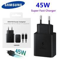 【 HOT】 Samsung 45W Fast Charger ชาร์จผนัง USB-C ซุปเปอร์สำหรับ Galaxy S22 S21 S20 Note20 Ultra S10 S9 Plus EP-TA845