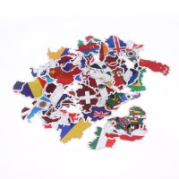 50Pcs Sticker Map Travel Countries Laptop DIY Suitcase National Flags 50Pcs