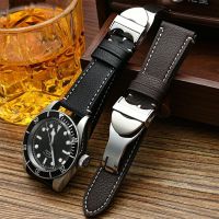 Vintage Leather Watch Band 20mm 22mm Special for Tudor Black Bay 1958 39mm 41mm GMT Pelagos Pin or Folding buckle Cowhide Strap