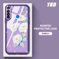 เคสโทรศัพท์ YBD สำหรับ OPPO Realme 5 Pro Realme 5i 5S 6i C3 C3i Narzo 10 10A 20A ดอกไม้คาเมลเลียลวดลายโปร่งใสสีฟิล์มเลนส์นุ่ม TPU Carmera ป้องกัน