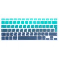 【cw】Silicone EUUK Russian Gradient Black Colors Keyboard Cover Stickers Protector for A1278 A1425 A1369 A1466 A1398 A1286 【hot】 1