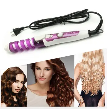 Electric spiral 2025 hair curlers