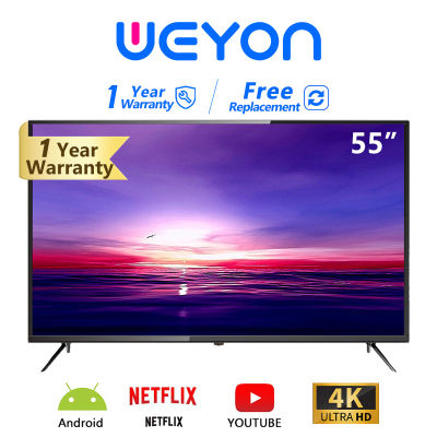 WEYON ทีวี 55 นิ้ว LED  UHD Wifi internet Smart TV (รุ่น YM55A) -HDMI-USB-Netflix &Youtube