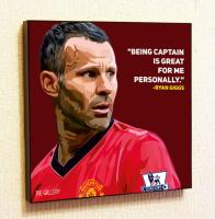 Ryan Giggs Football United MU Decor คำพูดที่สร้างแรงบันดาลใจให้สติกเกอร์ติดผนังภาพป๊อปอาร์ตภาพวาดที่มีชื่อเสียงศิลปะบนผนังบนผ้าใบสำหรับห้องนั่งเล่นห้องนอน