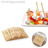 100 PCS Bamboo Forks Party Household Decor Tableware Supplies Pure Bamboo Disposable Wooden Fruit Fork Dessert Cocktail Fork Set