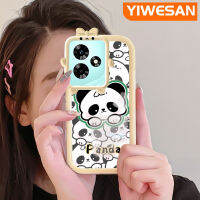 YIWESAN เคสสำหรับ Infix 30 Pro ขายดี30i ร้อน20 Play 20i ร้อน9 Play เคสการ์ตูนแพนด้าน่ารักสีสันสดใสกล้องมอนสเตอร์ตัวน้อยนิ่มสำหรับเลนส์กันกระแทกแบบใสเคสมือถือป้องกันซิลิโคนเรียบง่ายปลอกความคิดสร้างสรรค์โปร่งใส