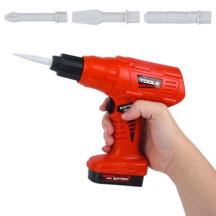 Gazechimp Electric Drill Toy Battery Powered Power Drill Tool for