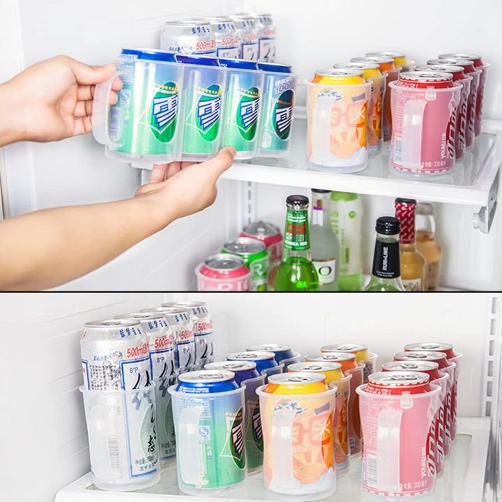 1pc Transparent Refrigerator Storage Box For , Cola, Soda Bottles