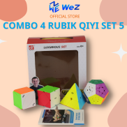 Combo 4 Rubik QiYi Set 5 Qiming-Pyraminx, Qicheng-Skewb, Qiheng S-Megaminx
