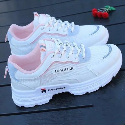 Autumn New Mesh Dad Shoes for Women 2023 Thick Sole Breathable Casual Fashion Versatile Sports Running Little White Shoes