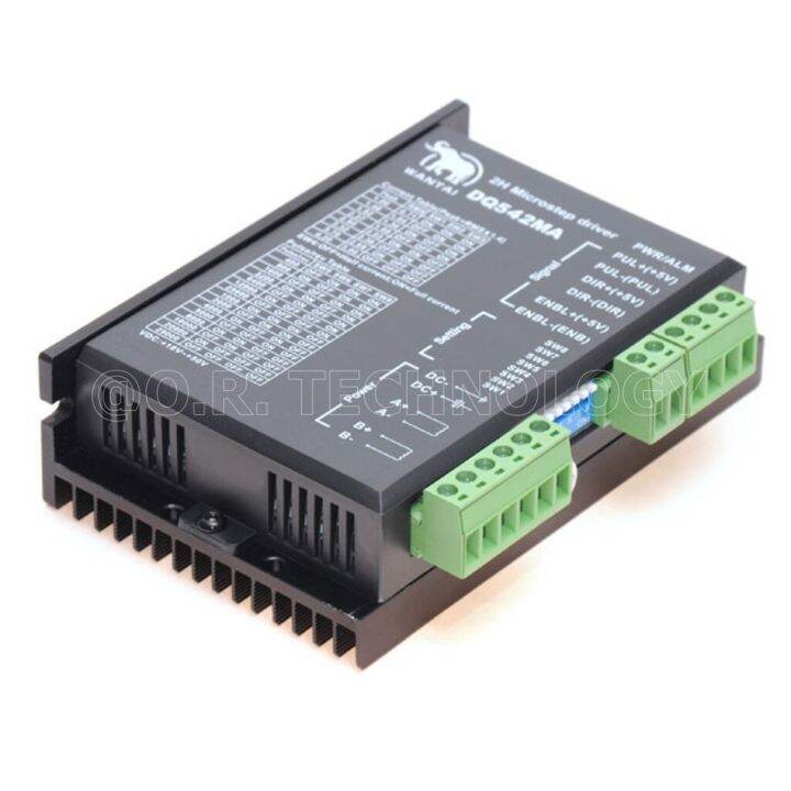 dq542ma-ชุดไดร์ฟสเตปปิ้งมอเตอร์-stepper-motor-driver-hybrid-stepping-motor-driver-18-50vdc-4a-wantai-motor-professional-driver-production