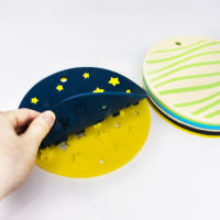 2-in-1 Silicone Coaster Dual-Layer Design Anti-Slip Soft Table Mat Heat-Resistant Round Table Placemat for Home Kitchen Bar