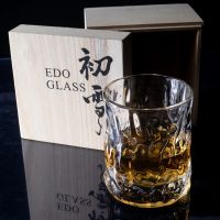 【CW】✈۩  EDO Snow Old Fashioned Glass Whiskey Cup Wood Thick Heavy Wine Tumbler Beer Mug