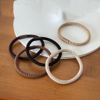 【CW】 5pcs Color Twill Elastic Rubber Hair Bands Korean Rope Stretch Ties Scrunchies Ponytail Holder