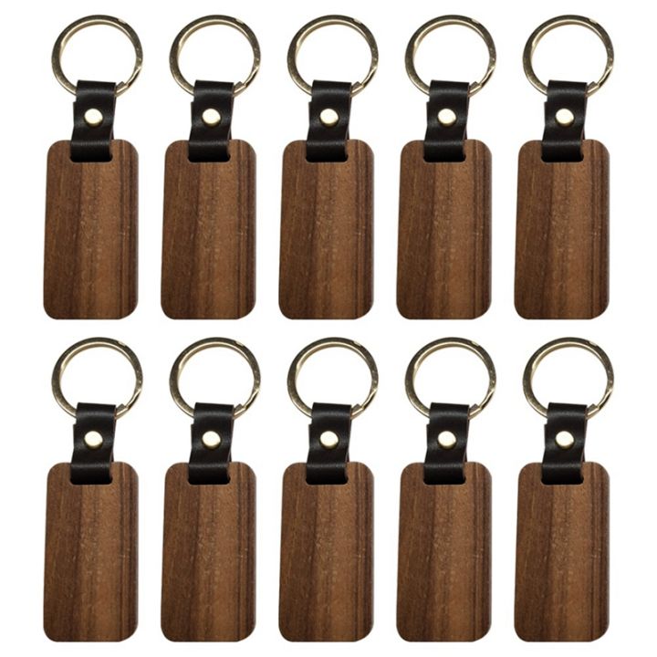 10pcs-wooden-keychain-rectangular-collectible-key-ring-car-bag-hanging-pendant-painting-crafts-cute-keychain