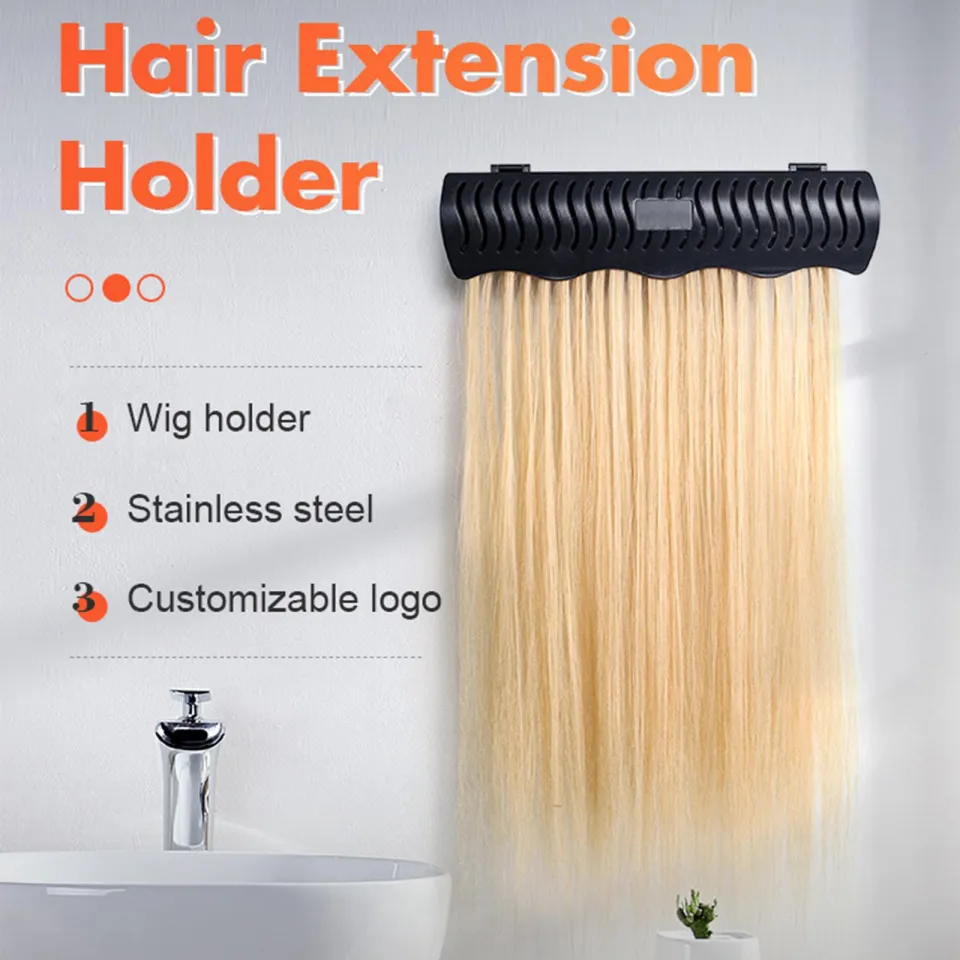 Hair Extension Holder, Professional Hair Styling Tool and Extension Caddy,  Hair Extension Wigs Storage Holder for Washing, Coloring and Blow-Drying of