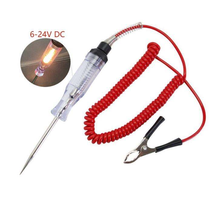 6V 12V 24V Circuit Tester Tungsten Bulb Indicate 5' Coil Test Fuse Light Socket Diagnostic Tool