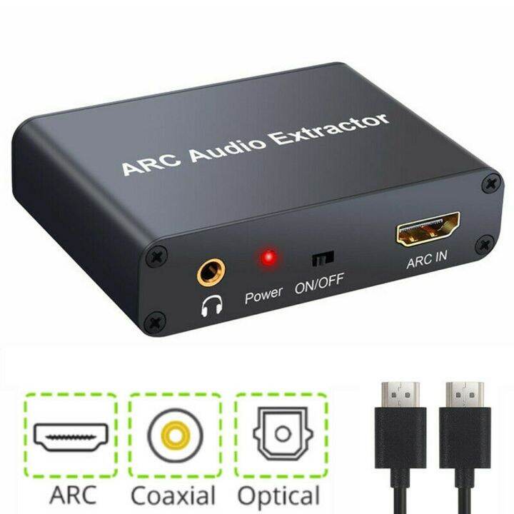 HDMI ARC Audio Extractor DAC ARC L/R Coaxial SPDIF Jack Extractor Return Channel Converter For
