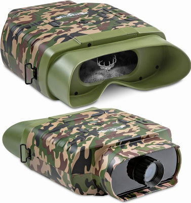 Hike Crew Camouflage Digital Night Vision Binoculars, See Clear in 100% Total Darkness, Large Viewing LCD Screen, Long Viewing Distance, Infrared Night Vision Goggles for Hunting with 7X Optical Zoom