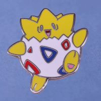 Cute Pokemon Eggshell Togepi Enamel Pin Kawaii Pikachu Cartoon Badge Brooch Jacket Lapel Jewelry Anime Fans Gifts