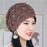 【YD】 Knitted Ladies Scarf Hat Breathable Thin Hollow Toe Cap Temperament Fashion All-match Hair Caps