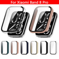 เคสป้องกันสำหรับ Xiaomi Band 8โปรพีซี + กระจกเทมเปอร์เคสห่อหุ้มสำหรับ Mi Band 8อุปกรณ์เสริมแบบโปร