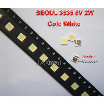 3535โซล100ชิ้นสำหรับซ่อมแซมแถบไฟแบล็คไลท์โทรทัศน์ LED LCD 6V 2W LED สีขาวเย็น SBWVL2S0E ของแท้ใหม่