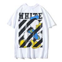 Mickey Mouse T Shirt Mens Donald Duck Print Cotton Black White Tee Male Gildan