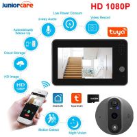 ۩✕ chenhuifang Tuya Peephole Doorbell Video Door 1080P Wifi 4.3 Night PIR Call Chime IOS Andriod