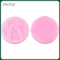 SHUKEYI 2 Pcs สีชมพูอมชมพู แม่พิมพ์ฟองดองทำจากซิลิโคน ซิลิโคนทำจากซิลิโคน แม่พิมพ์ฟองดองปราสาท แม่พิมพ์น้ำตาล แม่พิมพ์ซิลิโคนช็อคโกแลต ลูกอมน้ำตาลปั้น