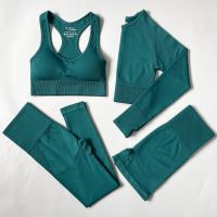 2/3/4Pcs Seamless Yoga Set Women Gym Clothes Sportswear Yoga Suits For Fitness Gym Set Underwear Tracksuits Leggings Sports Bra