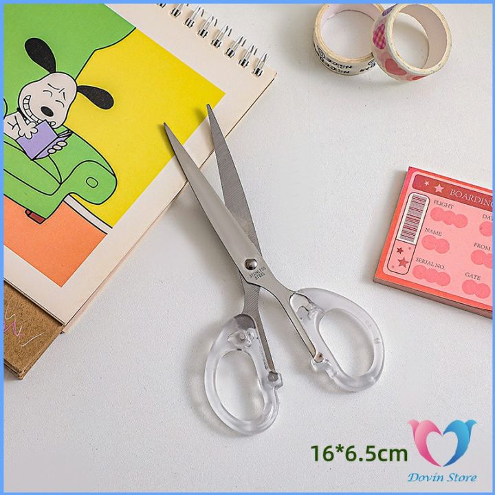 กรรไกรสำนักงาน-กรรไกรด้ามพลาสติก-มี-2-ขนาดให้เลือกเหมาะกับงาน-scissors