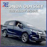 รถของเล่น Honda Odyssey 1:32รถยนต์ไดคาสรถของเล่นหุ่นโลหะสำหรับเด็กโคมไฟเสียงดึงกลับของขวัญคอลเลกชัน