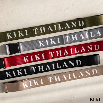 สายรัดกระเป๋าเดินทาง Luggage Strap ผ้าไนล่อนมันวาว สกีน KIKI THAILAND ทุกเส้น