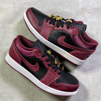 【hot】 Air j 1 Low Reverse Black and Red No Wearing Low-Top 553558-606