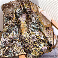 Silk Twill Scarf 90*90cm Manual Rolled Scarf designer Women Scarf Summer Silk Scarves animal print neck head scarfs