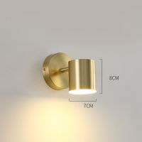 1Pc Nordic Simple Golden Wall Lamp Modern Home Bedroom Bedside Reading Night Light