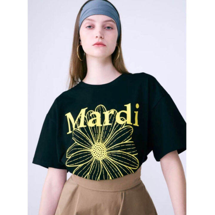 mardi-flower-t-shirt-320-เสื้อยืดลายดอกไม้สุดฮิต-งานชนช็อปแบรนด์ดังเกาหลีเลยค่าา-ผ้ายืด-ทรงสวย-valen