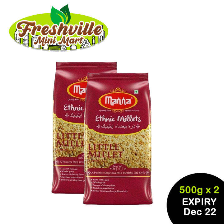 Manna Natural healthier Little Millet 500g x 2pcs Lazada Singapore