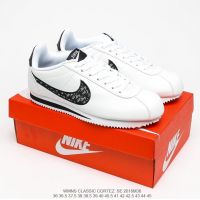 Hot Sale 【Original】 ΝΙΚΕ Genuine Classic Cortz- Leather Agan- Low White Men&amp;Women Running Shoes Sports Shoes {Free Shipping}