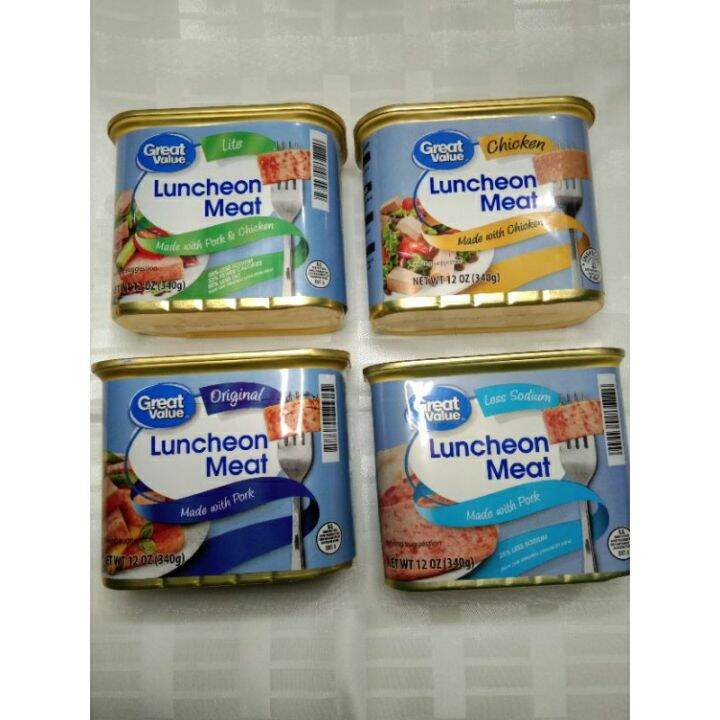 Great Value Luncheon Meat with 4 flavors NET WT 12 OZ/ 340 g Lazada PH