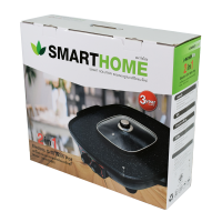 (( HOT )) SMARTHOME เตาบาร์บีคิวปิ้งย่างเอนกประสงค์พร้อมหม้อสุกี้ 2 IN 1 กำลังไฟ1800W รุ่น SM-EG1802 (ความจุ 2ลิตร) ELECTRIC GRILL เตาปิ้งย่างไฟฟ้า เกาหลี กระทะ หม้อสุกี้ ชาบู บาบีคิว เอนกประสงค์