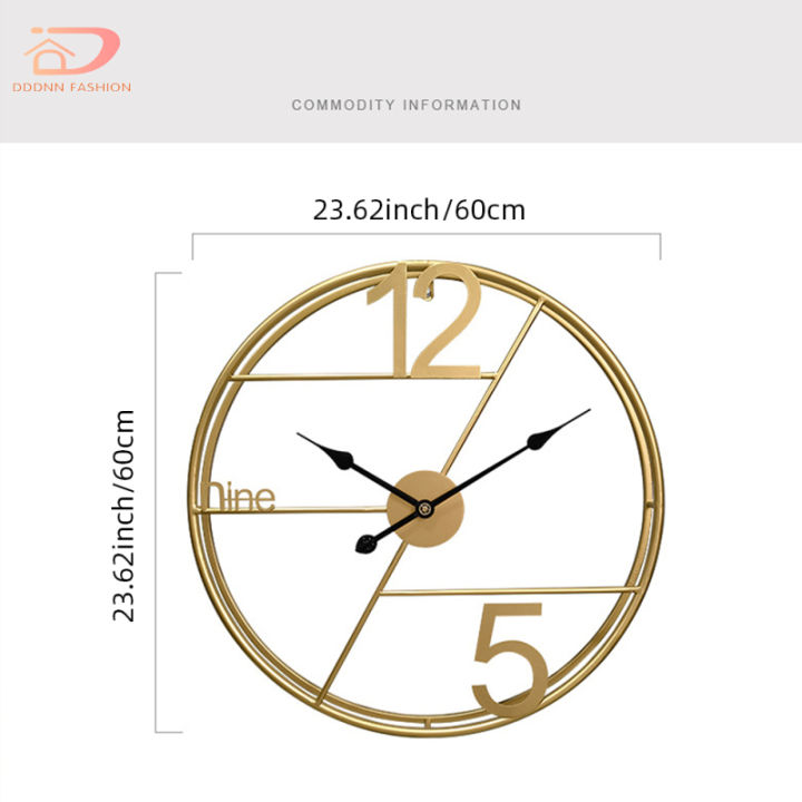 24-เสียงนาฬิกาแขวนผนังย้อนยุควินเทจเงียบนาฬิกาแขวนผนังโลหะอุตสาหกรรมสำหรับห้องนั่งเล่นในบ้านครัวสำนักงานโรงเรียน