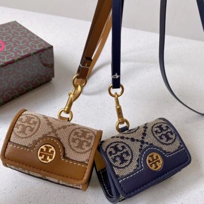 2023 new Tory Burch Two Colors T Monogram Airpods Jacquard Protective Cover
