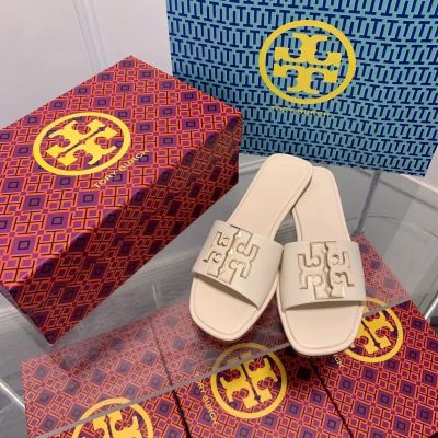 2023 new TORY BURCH Leather Casual Slippers