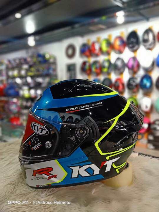 KYT NFR Track Blue Fullface helmet Lazada PH
